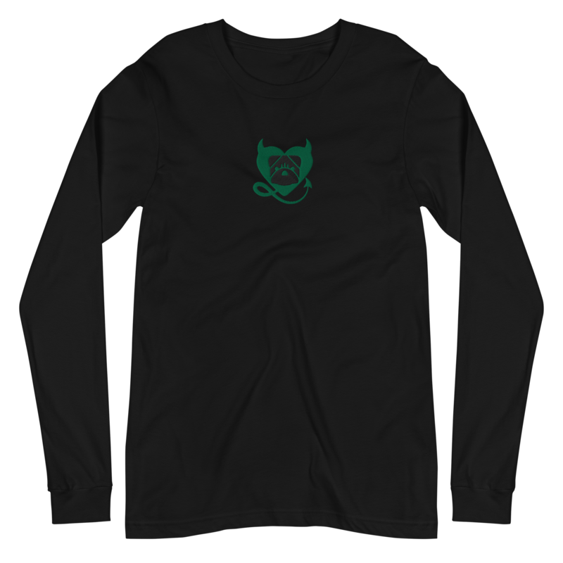 BULLYCRUSH (GREEN/BLACK) EMBROIDERED Unisex Long Sleeve Tee