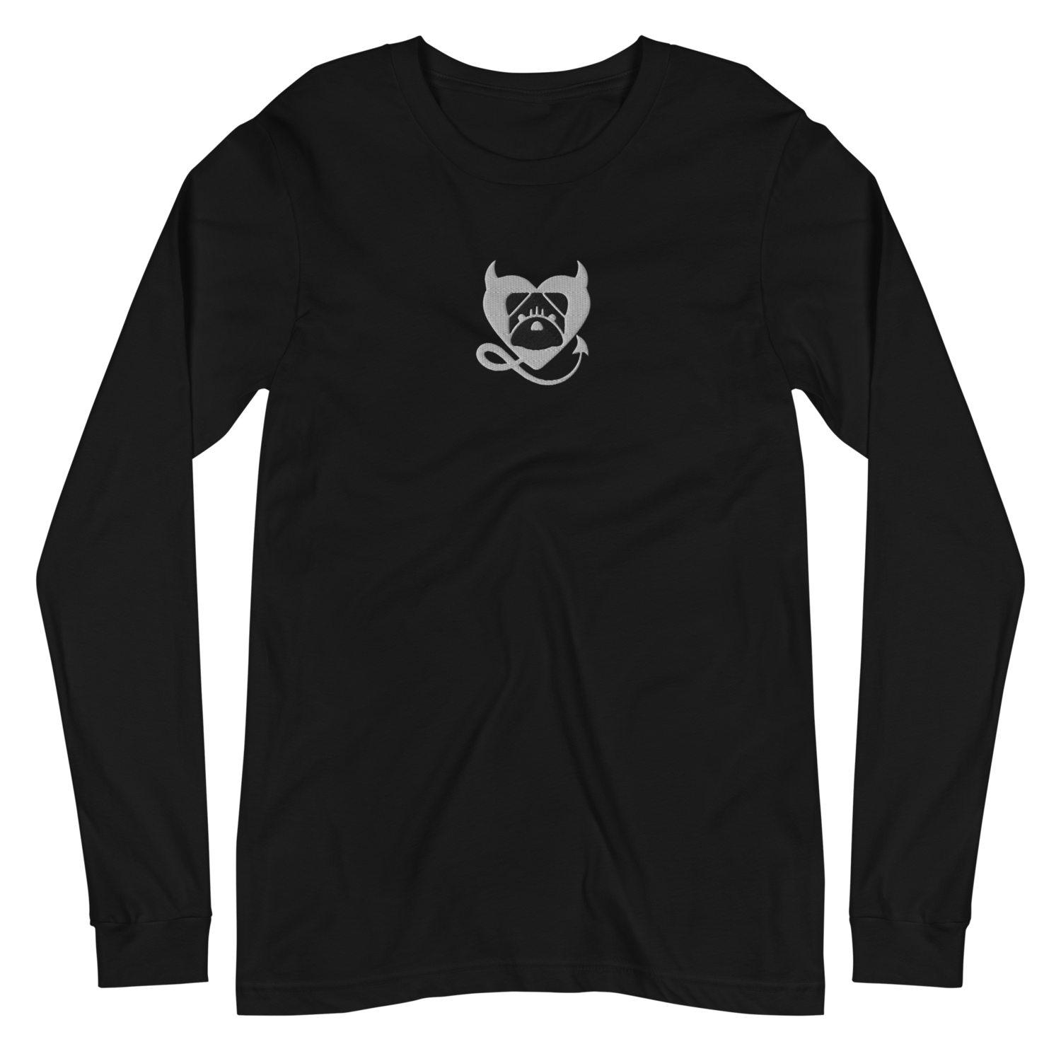 BULLYCRUSH (WHITE/BLACK) EMBROIDERED Unisex Long Sleeve Tee