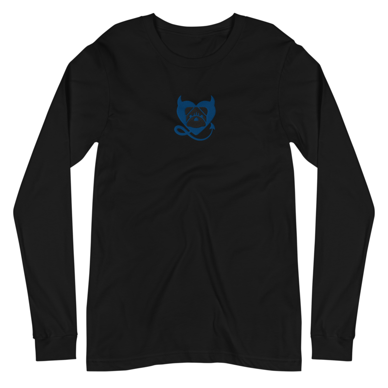 BULLYCRUSH (BLUE/BLACK) EMBROIDERED Unisex Long Sleeve Tee