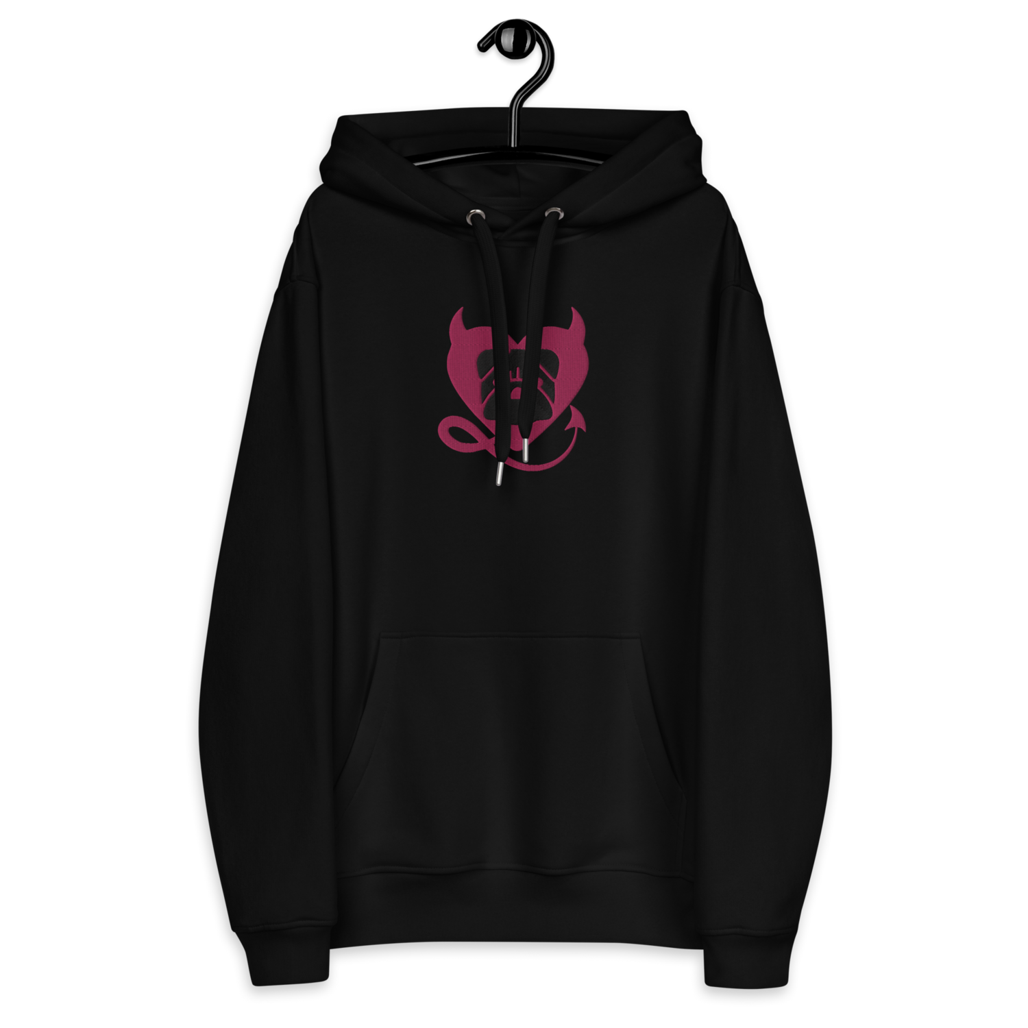 BULLYCRUSH (PINK/BLACK) EMBROIDERED Premium UNISEX eco hoodie (BLACK)