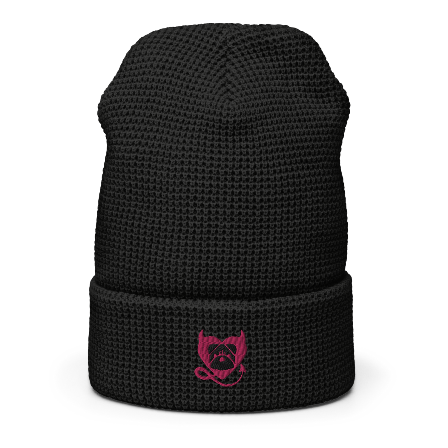 BULLYCRUSH (PINK/BLACK) EMBROIDERED UNISEX Waffle beanie