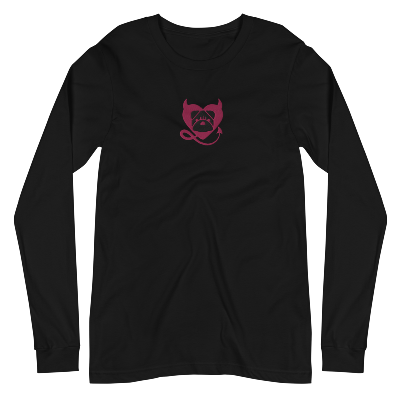 BULLYCRUSH (PINK/BLACK) EMBROIDERED Unisex Long Sleeve Tee