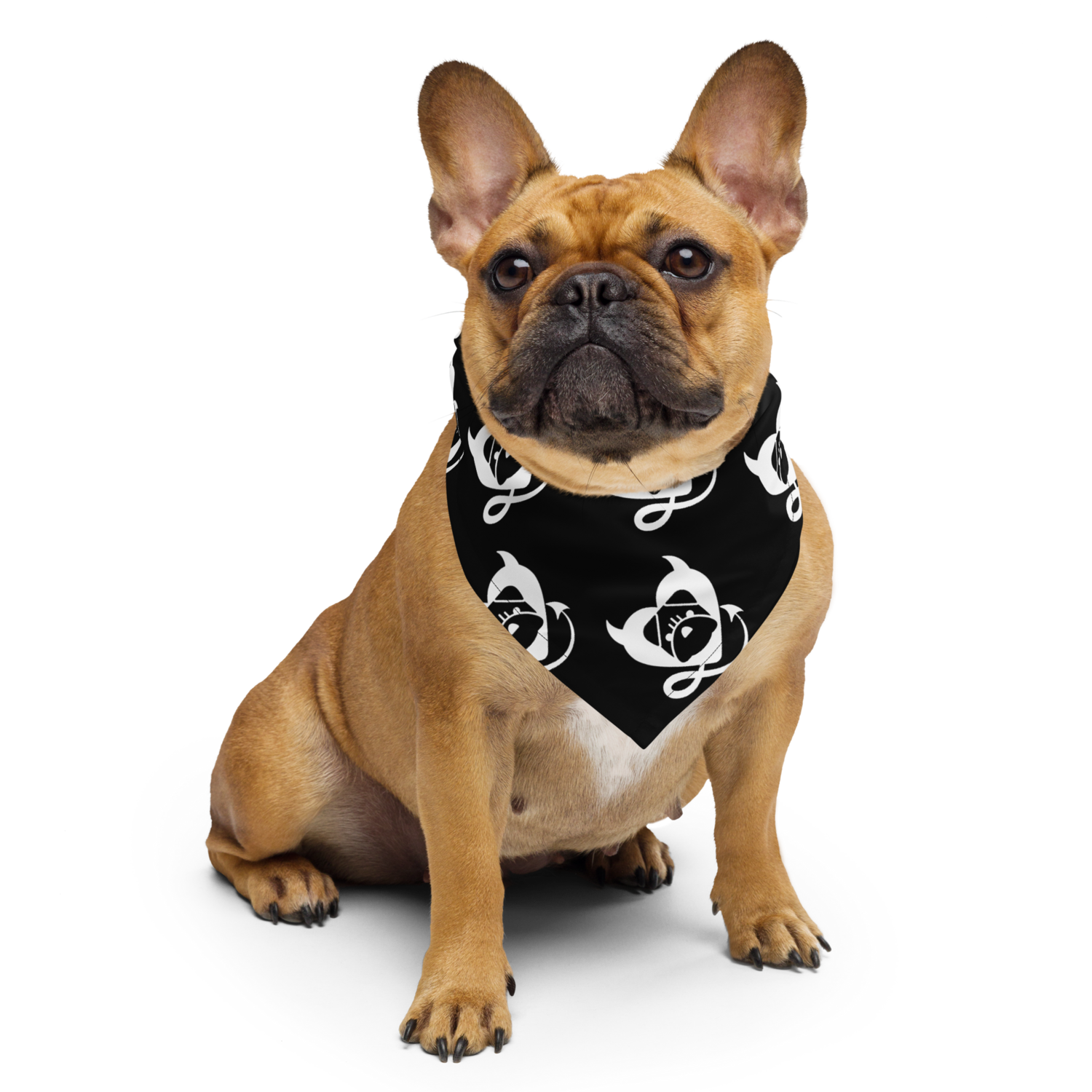 BULLYCRUSH (WHITE/BLACK/RED) All-over print bandana, Size: S