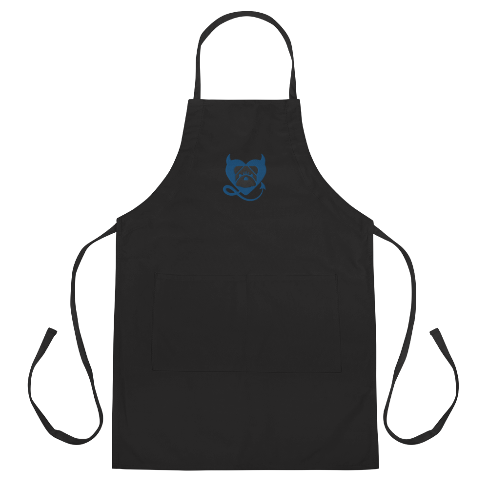BULLYCRUSH (BLUE/BLACK) PREMIUM Embroidered Apron, Color: Black