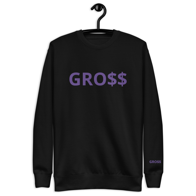 GRO$$ CLASSIC (PURPLE) Unisex Premium Sweatshirt
