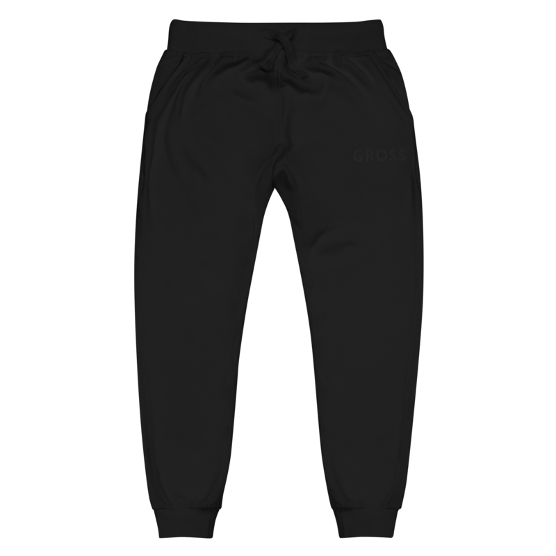 GRO$$ CLASSIC (BLACK) Unisex fleece sweatpants