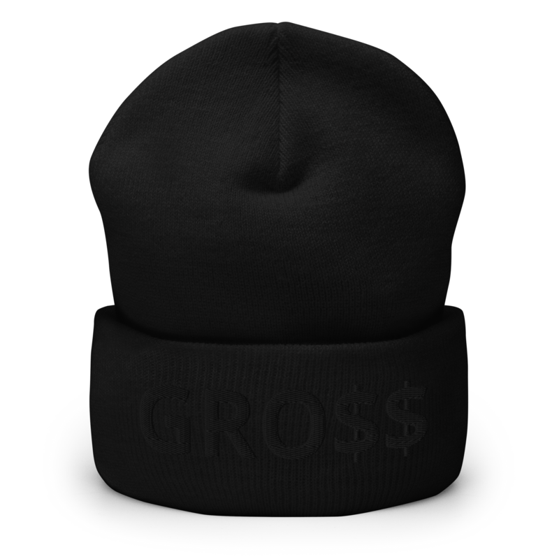 GRO$$ CLASSIC (BLACK) Cuffed Beanie