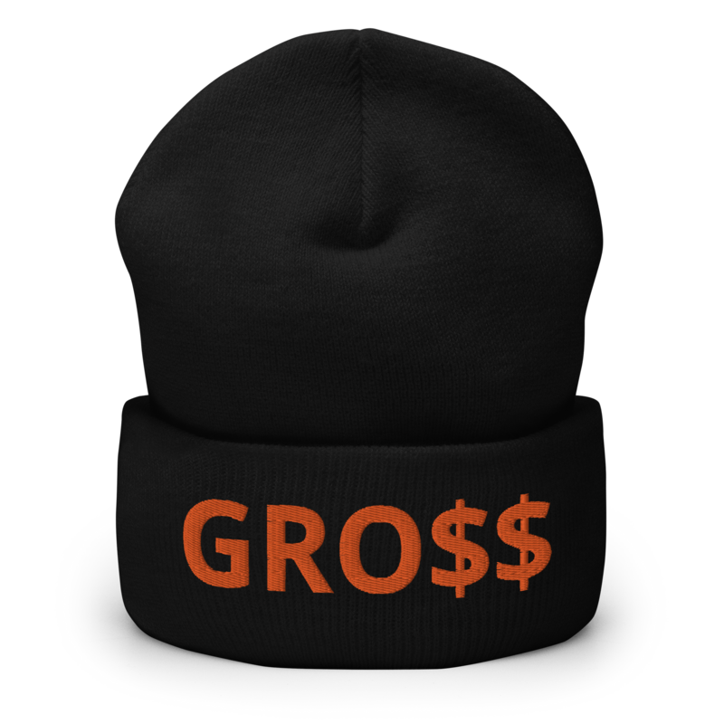 GRO$$ CLASSIC (ORANGE) Cuffed Beanie