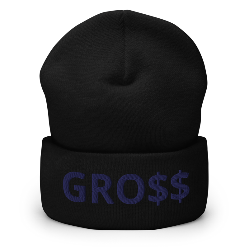 GRO$$ CLASSIC (NAVY BLUE) Cuffed Beanie