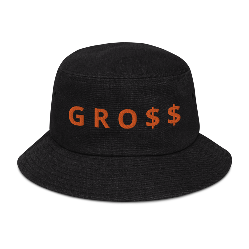 GRO$$ CLASSIC (ORANGE) Denim bucket hat