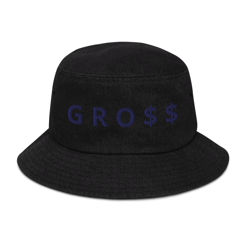 GRO$$ CLASSIC (NAVY BLUE) Denim bucket hat
