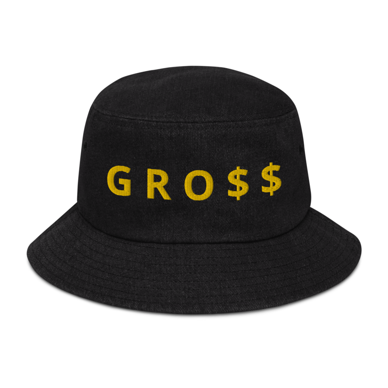 GRO$$ CLASSIC (YELLOW GOLD) Denim bucket hat