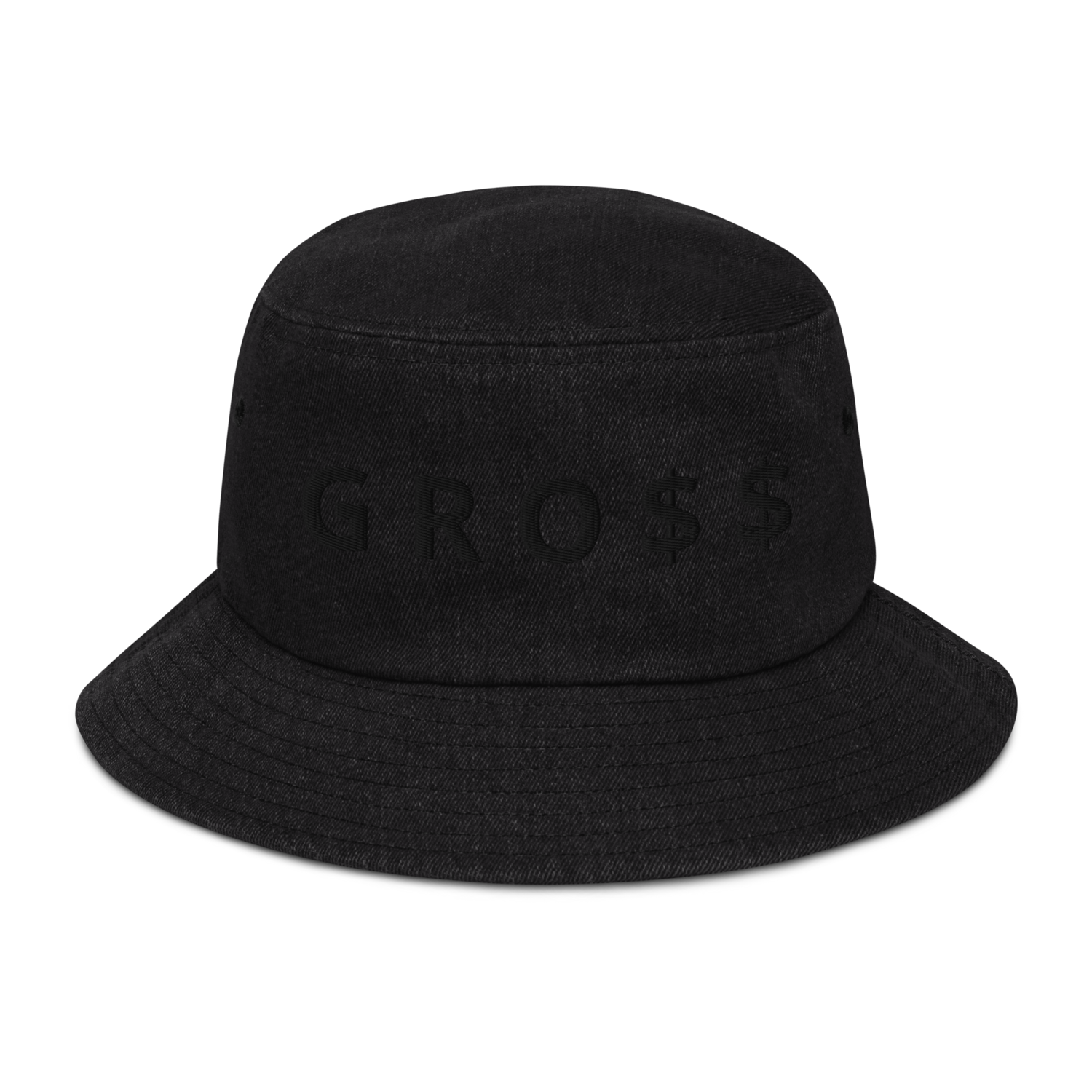 GRO$$ CLASSIC (BLACK) Denim bucket hat