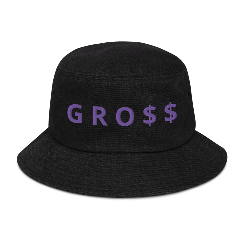 GRO$$ CLASSIC (PURPLE) Denim bucket hat