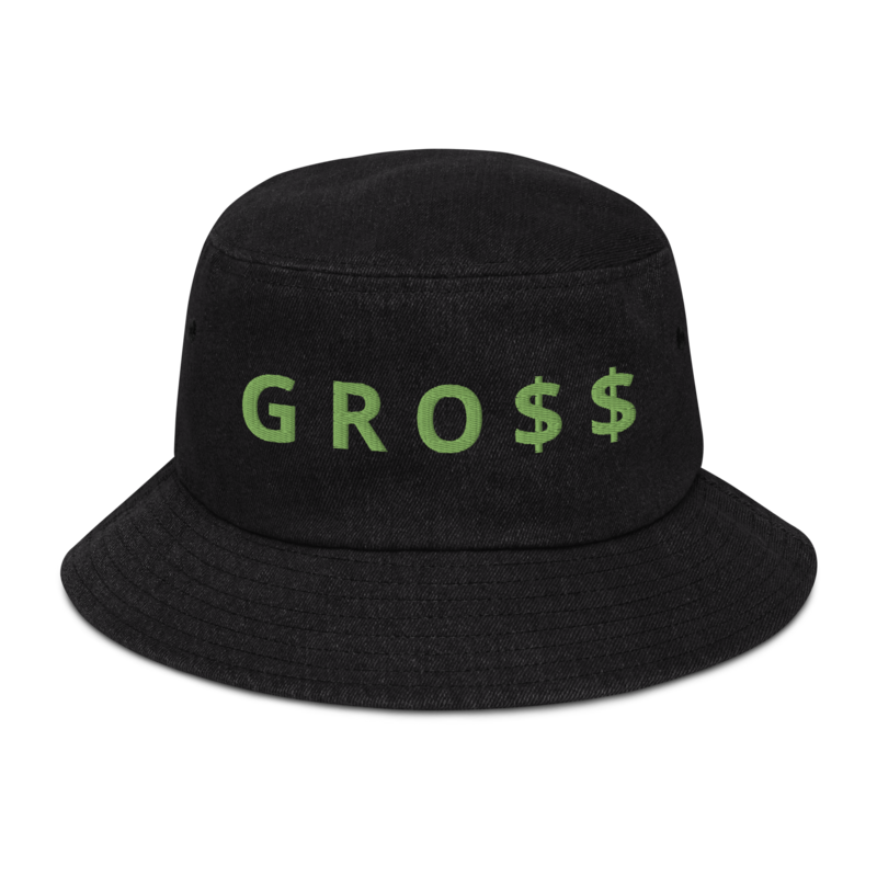 GRO$$ CLASSIC (KIWI GREEN) Denim bucket hat