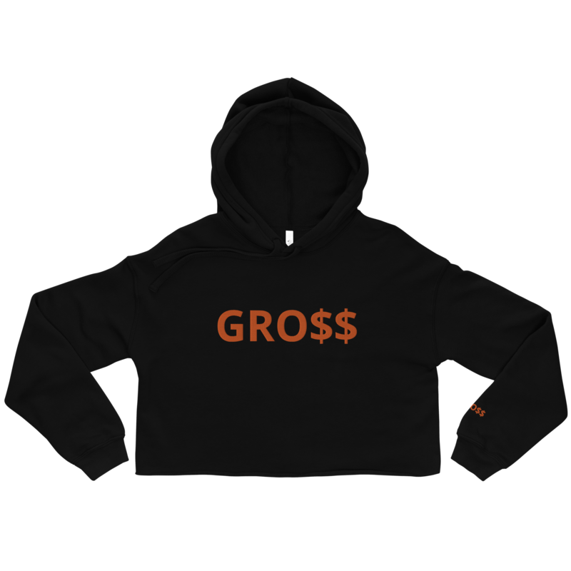 GRO$$ CLASSIC (ORANGE) Crop Hoodie