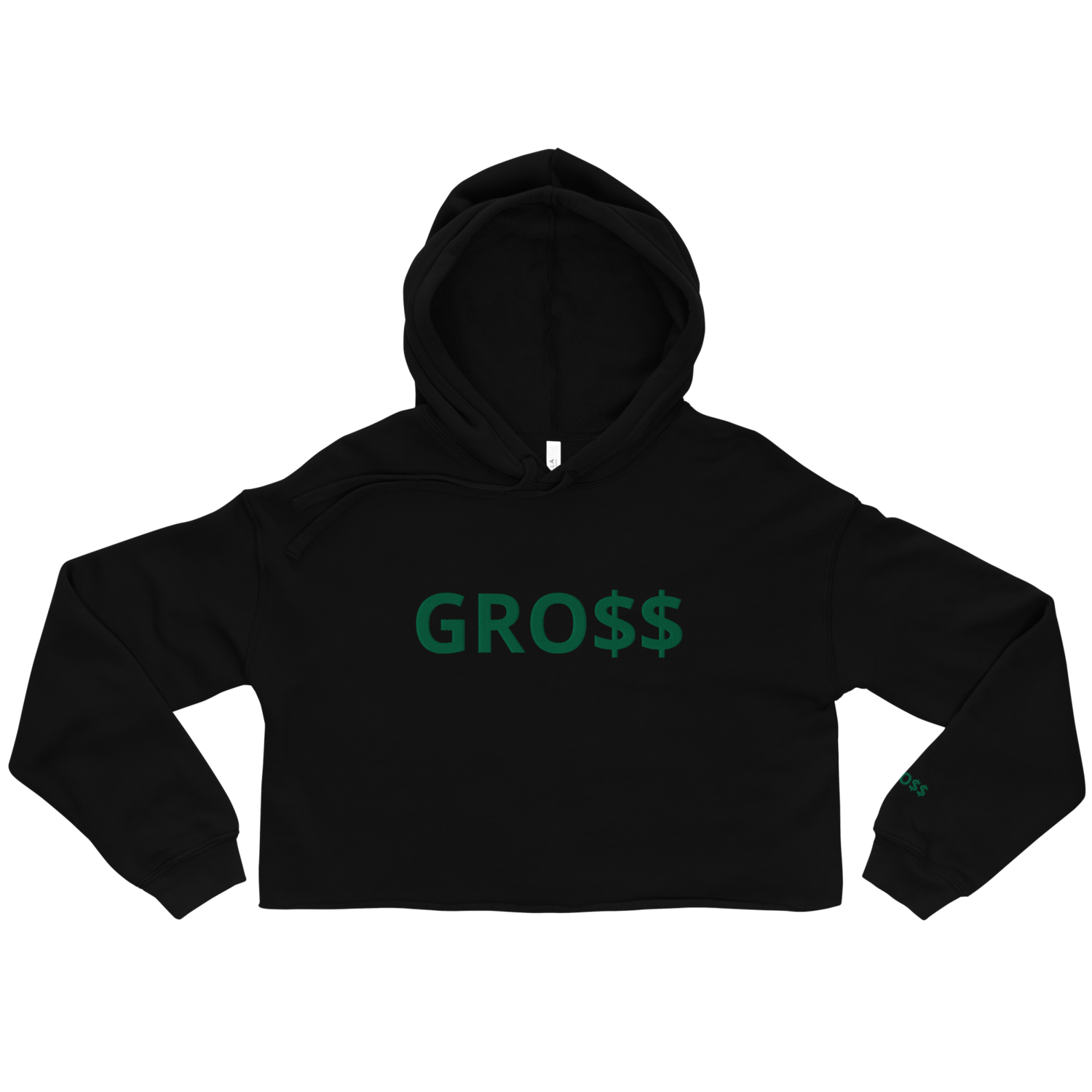GRO$$ CLASSIC (KELLY GREEN) Crop Hoodie