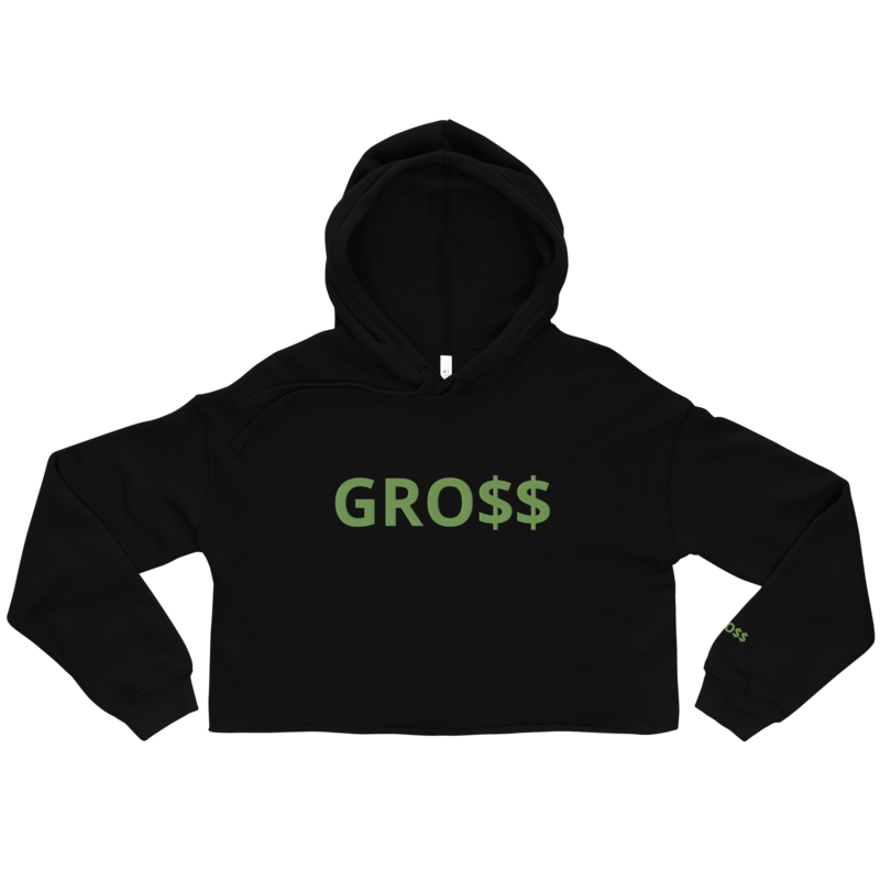 GRO$$ CLASSIC (KIWI GREEN) Crop Hoodie