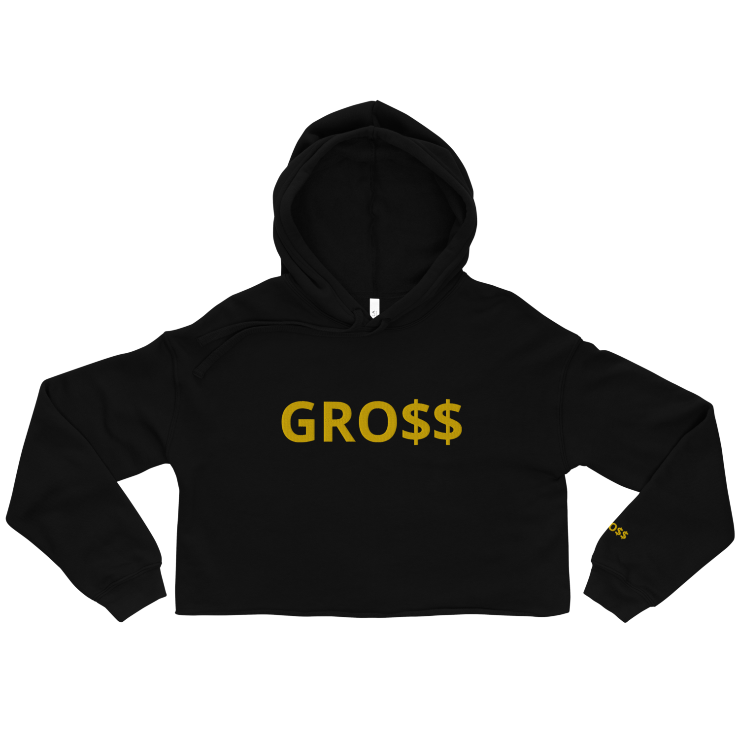 GRO$$ CLASSIC (YELLOW GOLD) Crop Hoodie