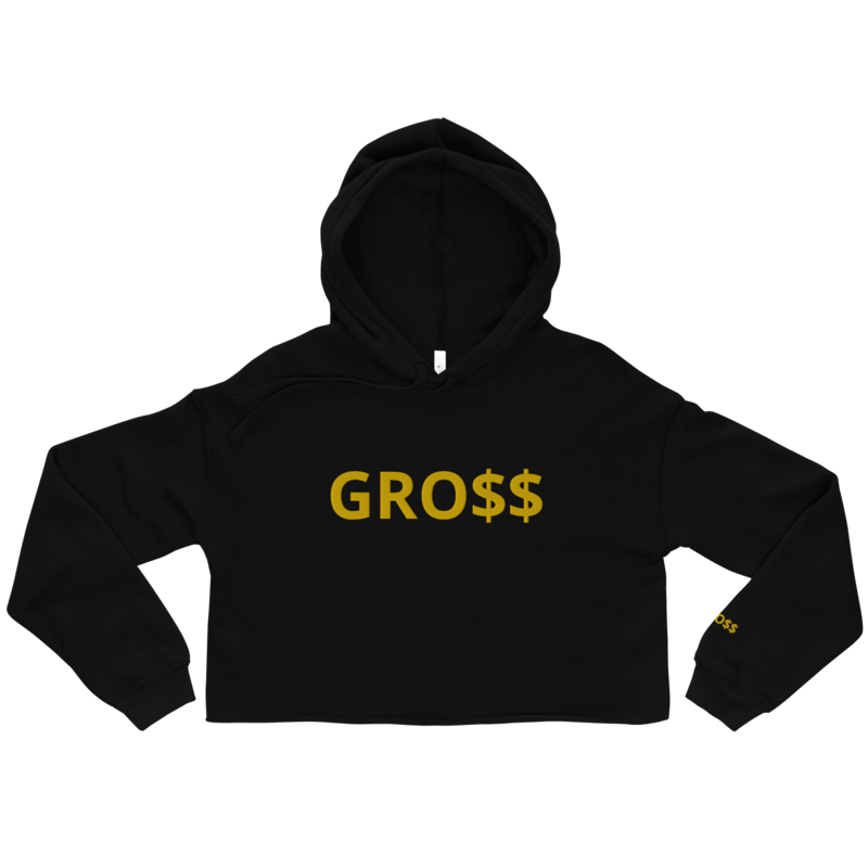 GRO$$ CLASSIC (YELLOW GOLD) Crop Hoodie