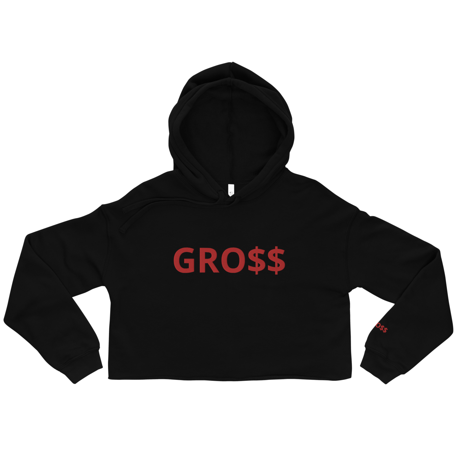GRO$$ CLASSIC (RED) Crop Hoodie