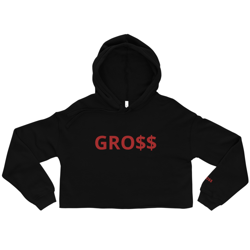 GRO$$ CLASSIC (RED) Crop Hoodie
