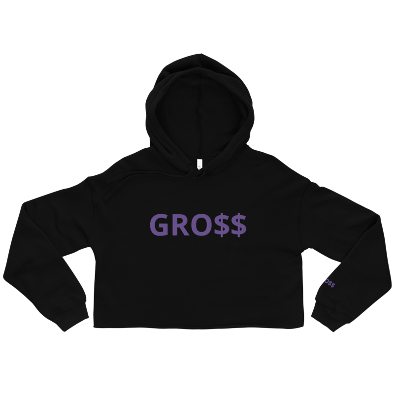 GRO$$ CLASSIC (PURPLE) Crop Hoodie