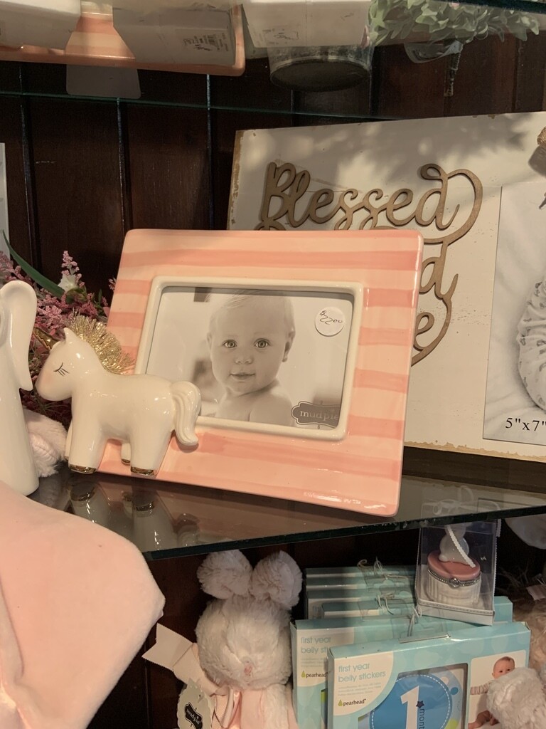 Mudpie pink unicorn 4x6 photo frame