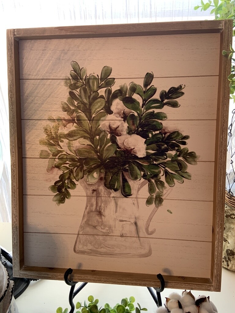 Cotton print on board 16" x 18"