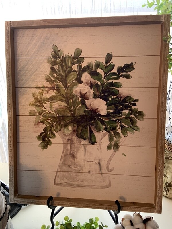 Cotton print on board 16" x 18"