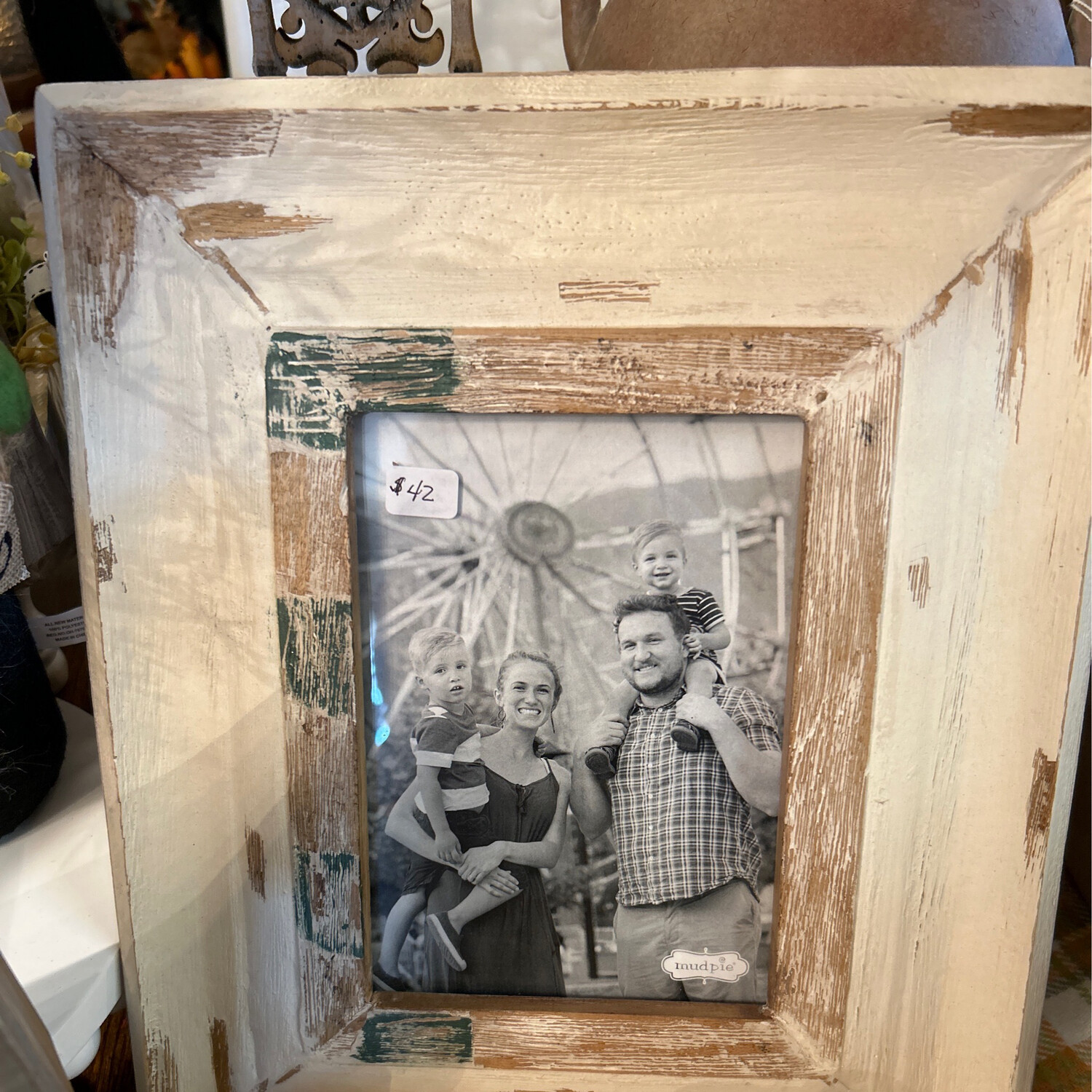 Cream 5x 7 Weathered Frame