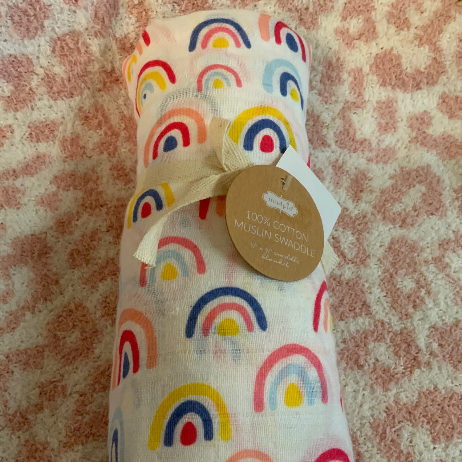 Rainbow Muslin Swaddle