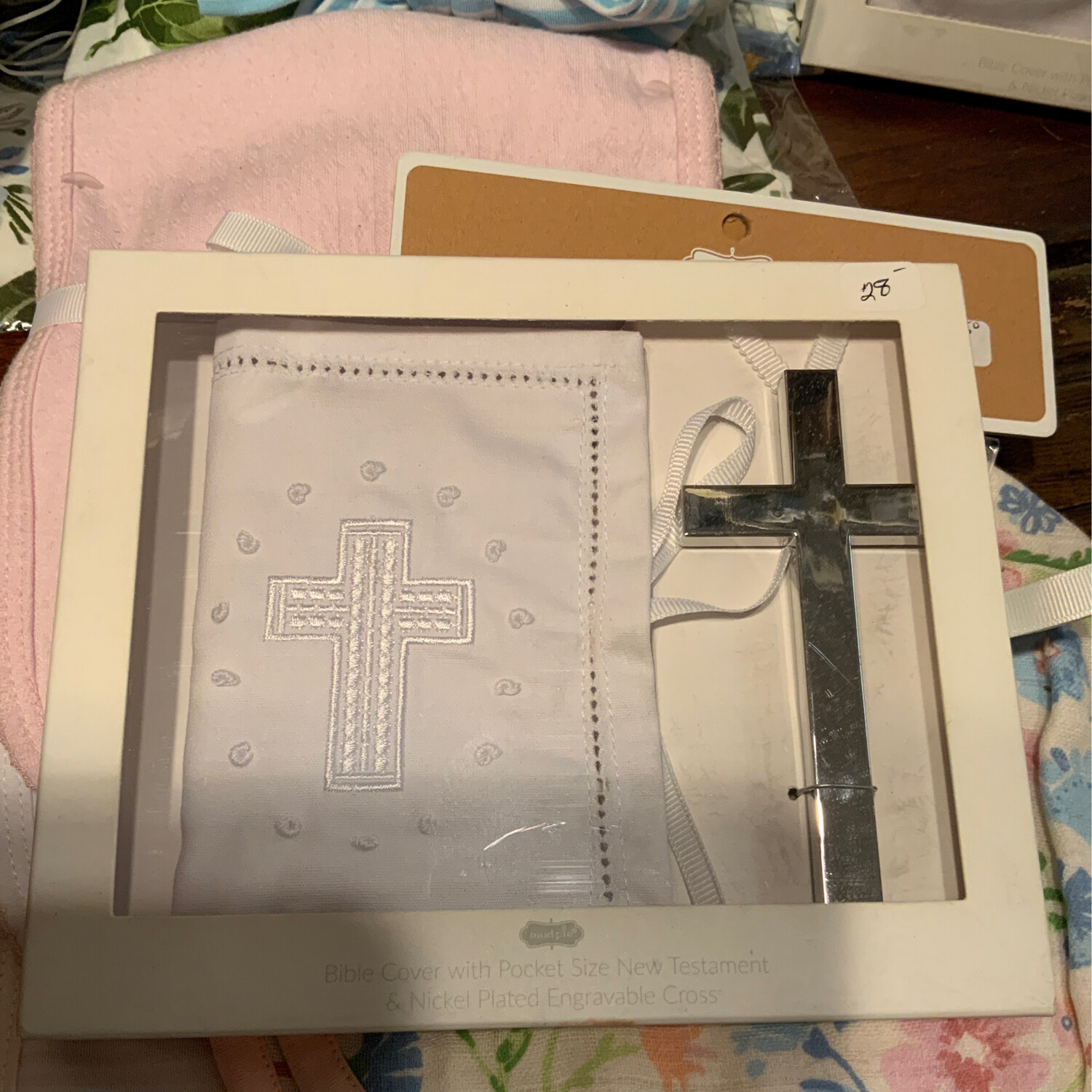 Bible Cover W/New Testament And Nickle Plated Cross