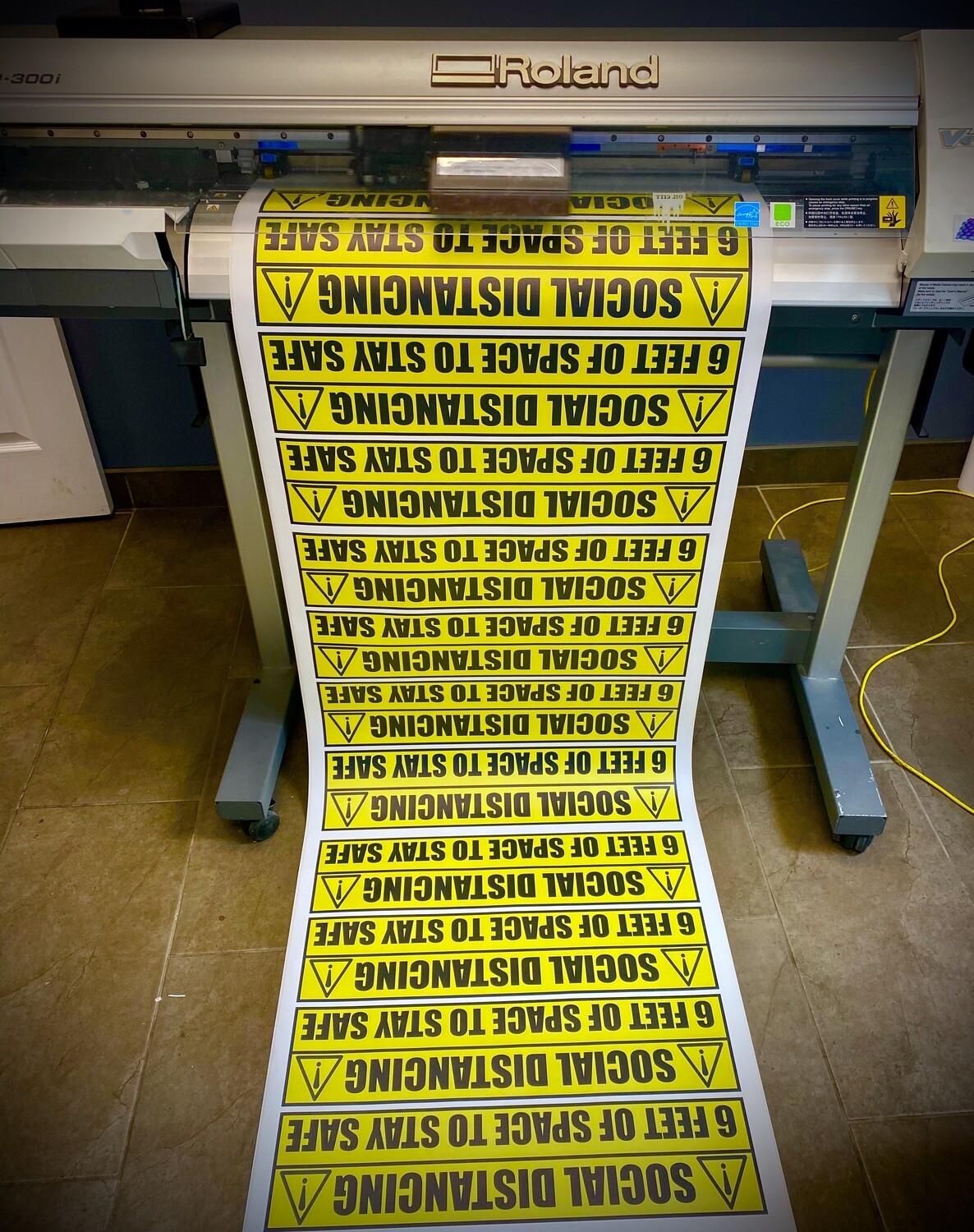 Social distancing custom floor decals