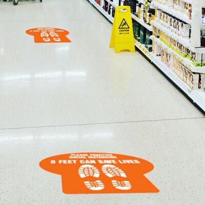 High traffic non slip floor graphics. Starting at $8.00 per square foot.