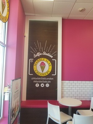 Custom full colour wall graphics, printed and laminated for a long lasting application.