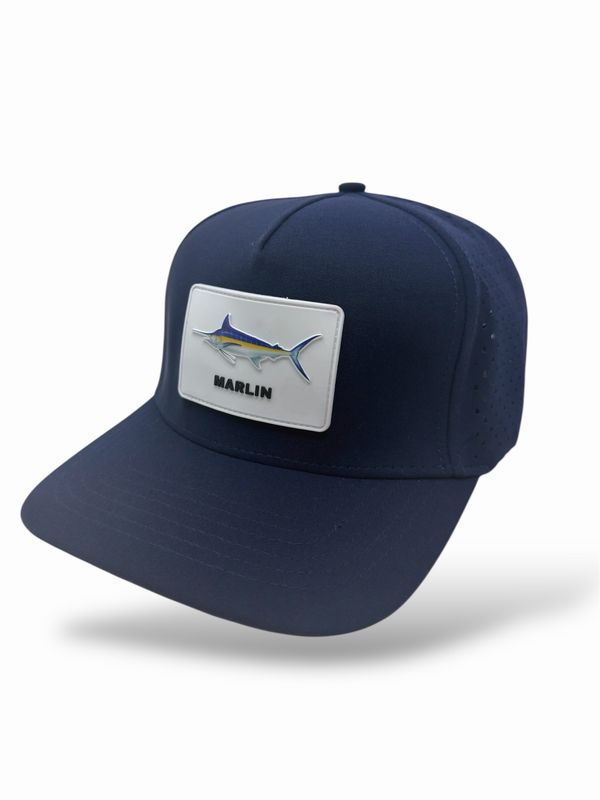 Snapback Cap Rubber Patch Marlin  "WATERPROOF"