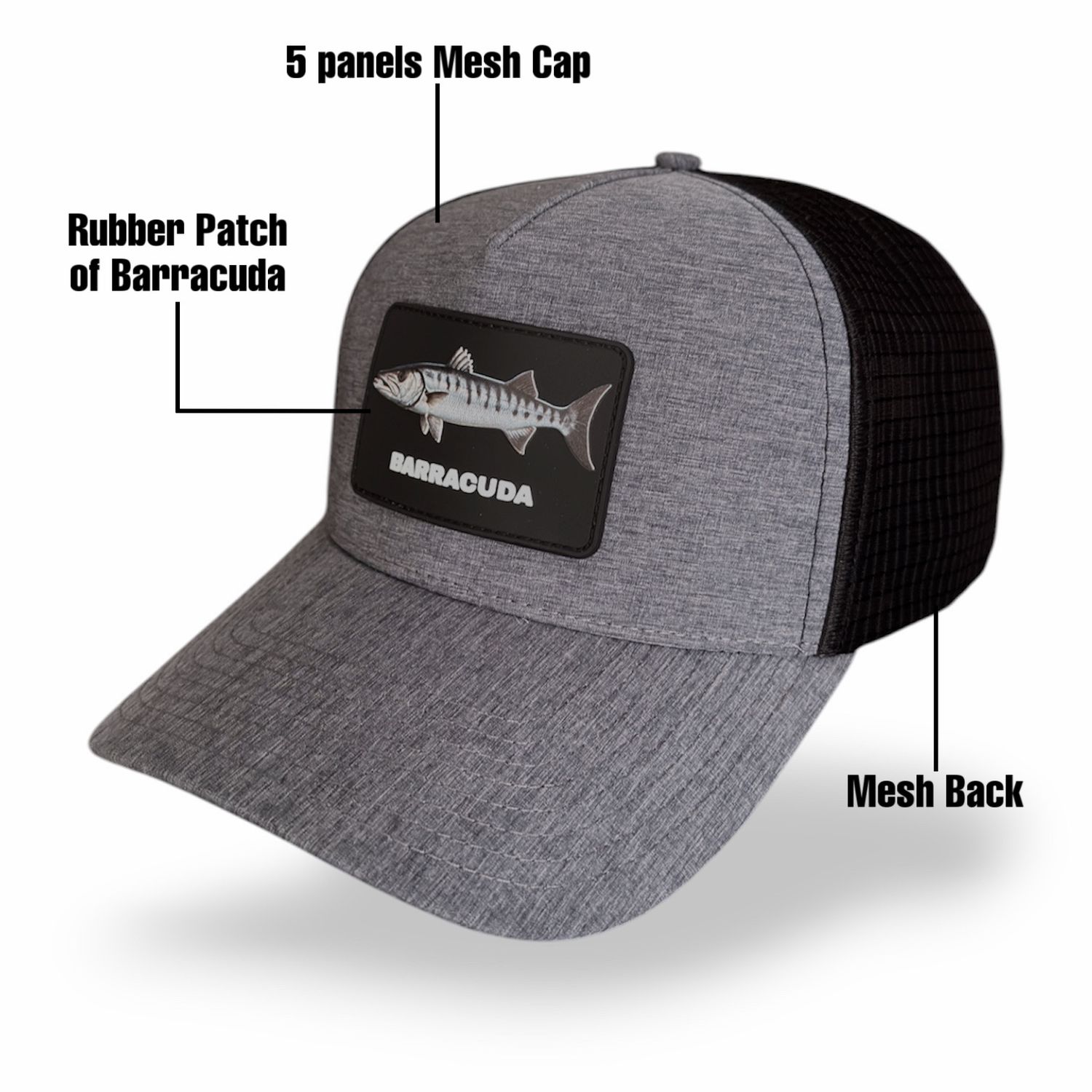 Classic Mesh Cap Rubberpatch Barracuda