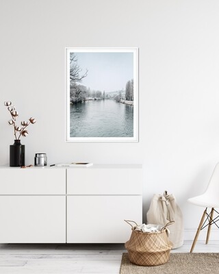 Snow on the Limmat