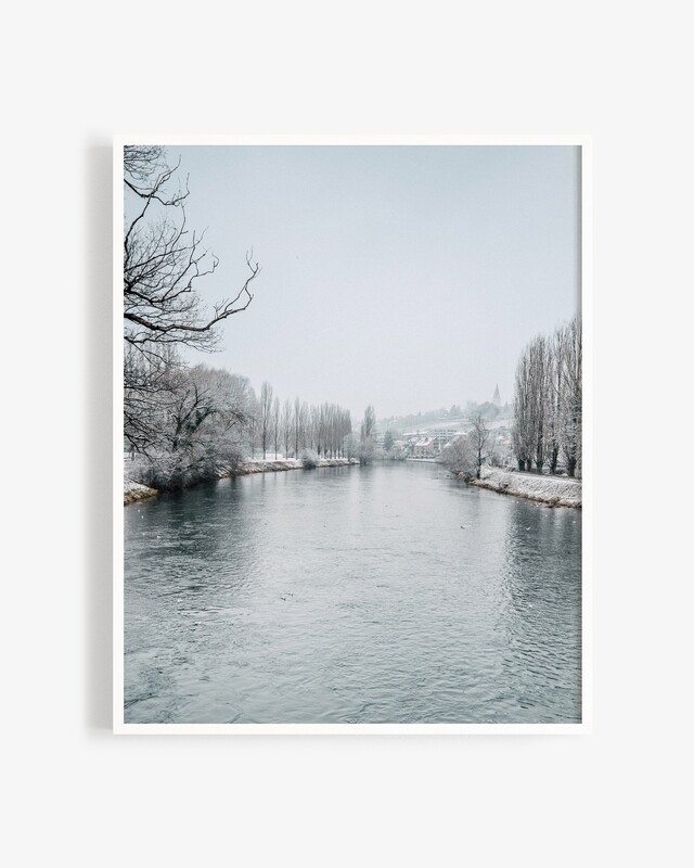 Snow on the Limmat