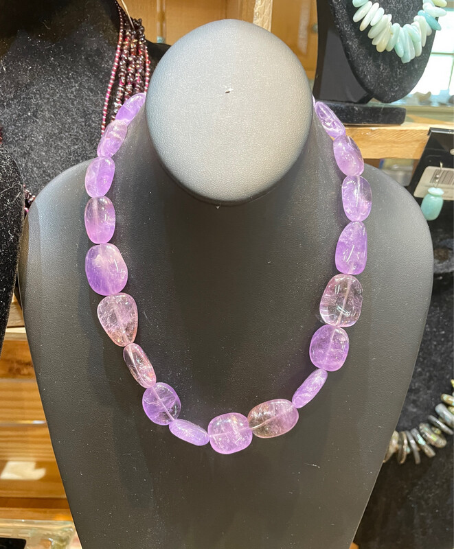handmade nugget amethyst necklace (Sh)