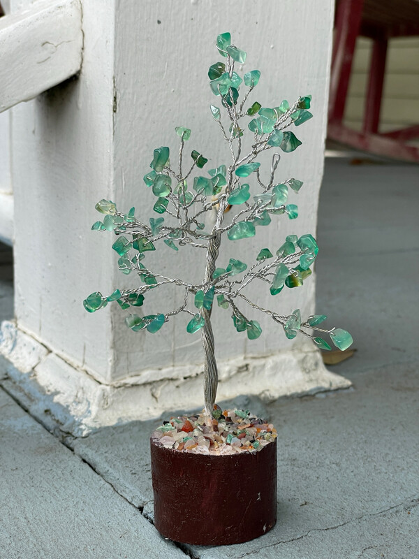 Aquamarine Gemstone Tree SM 7"
