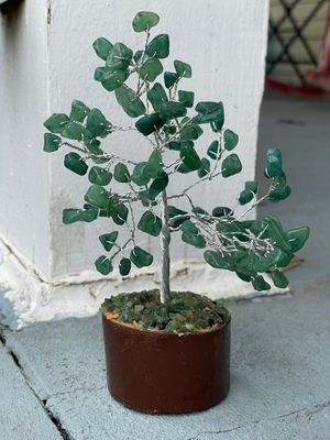Aventurine Gemstone Tree SM 100 beads 6"