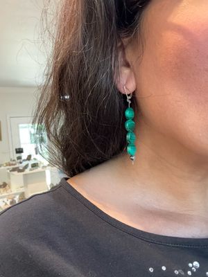 handmade malachite earrings