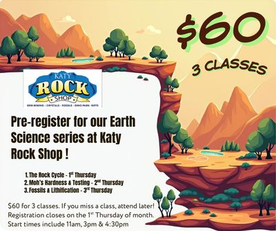 Earth Science Registration - 3 Classes