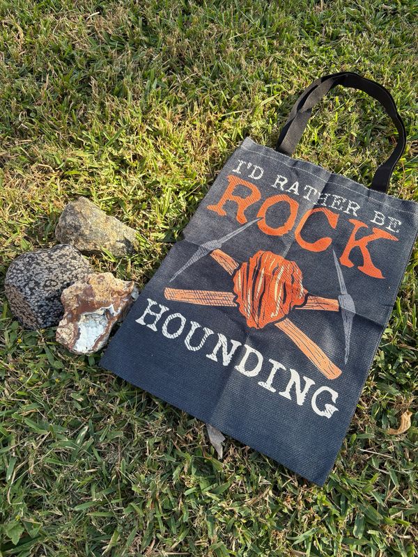 rockhounding tote bag
