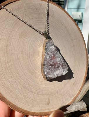 rough amethyst necklace