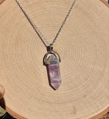 fluorite point necklace
