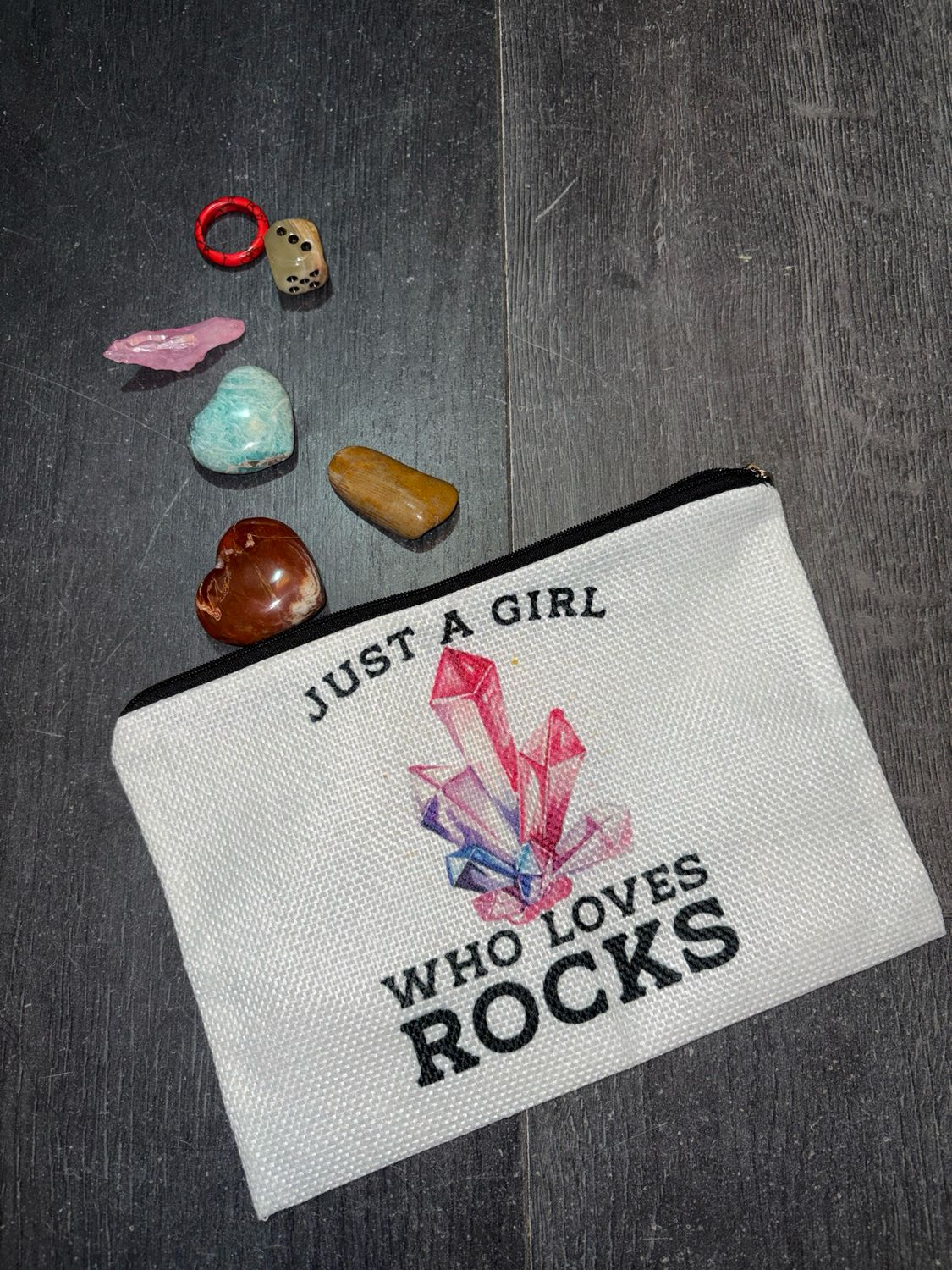 'Just a Girl who loves Rocks' bag