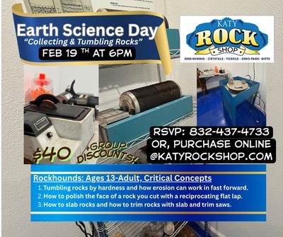 Earth Science Class for Rockhounds (age 13-adult)